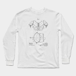 Football Player Armor Vintage Patent Drawing Long Sleeve T-Shirt